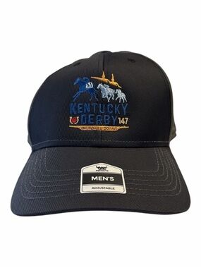 Fan Favorite Churchill Downs Men's Black Logo Kentucky Derby 147 Adjustable Cap